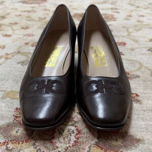 Salvatore Ferragamo Dark Brown Leather heels